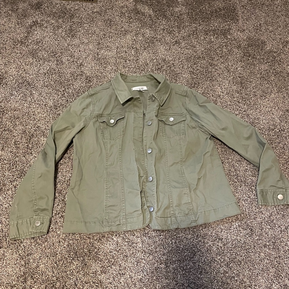 Croft & Barrow Sage Green Casual Jacket